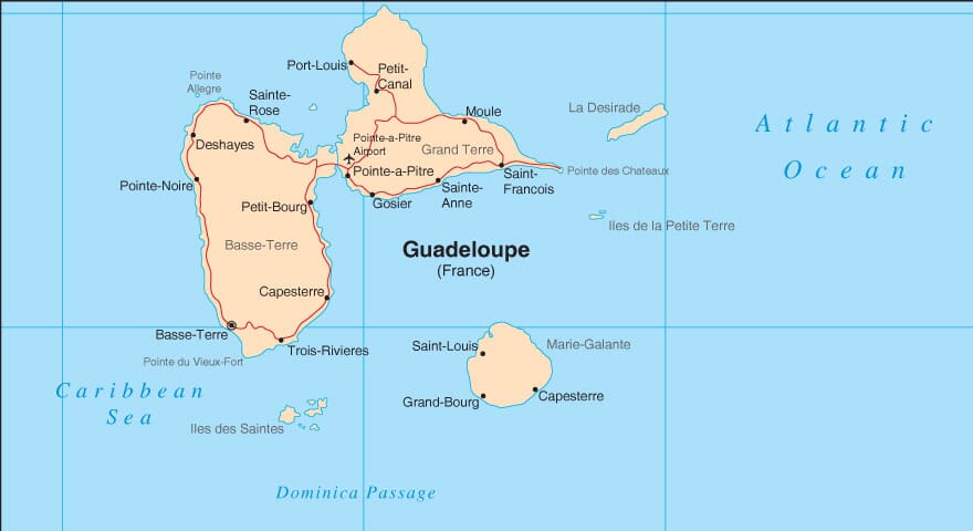 Guadeloupe Map Guadeloupe map