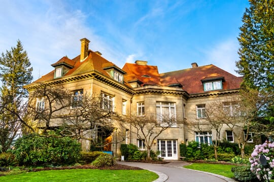 Pittock Mansion in the West Hills of Portland, Oregon