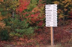 Maine signpost