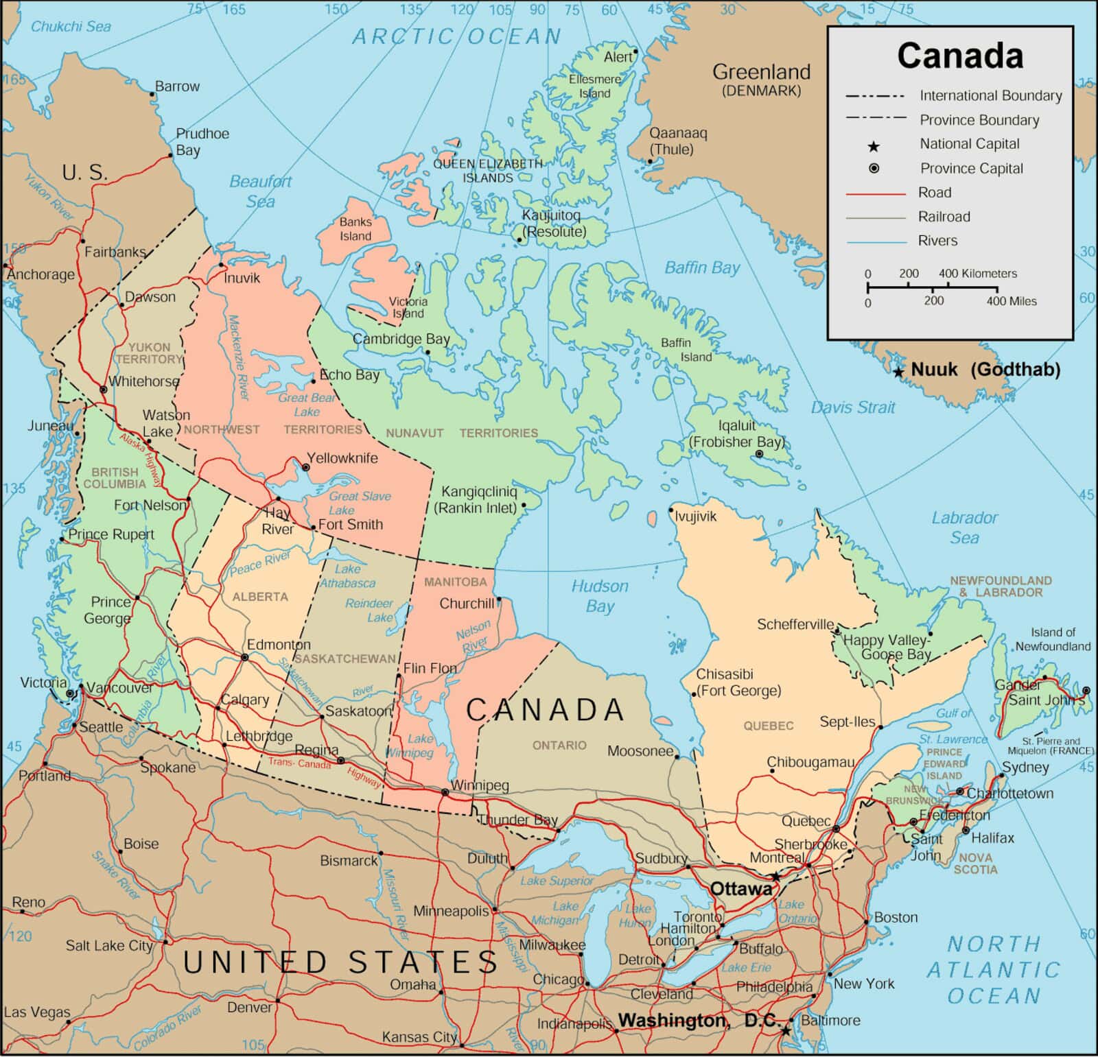 Canada Map - Detailed Map of Canada Provinces