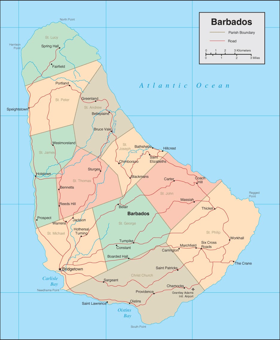 Barbados Map - Detailed Map of Barbados