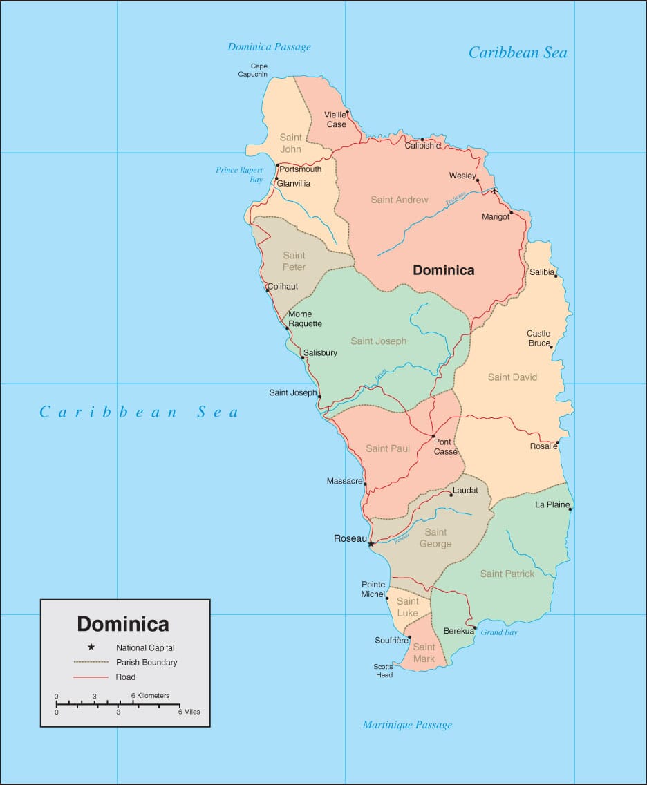 Dominica Map - Detailed Map of Dominica