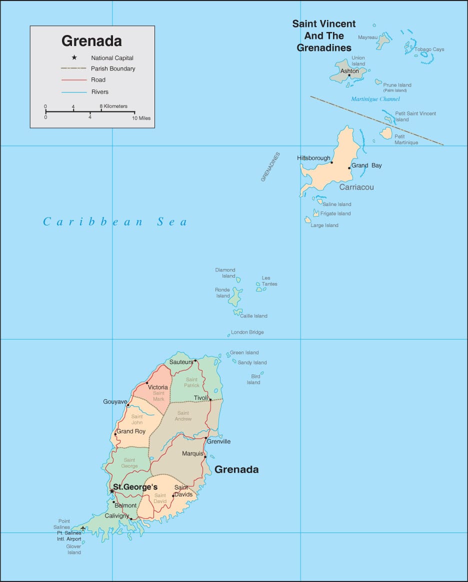 Grenada Map - Detailed Map of Grenada