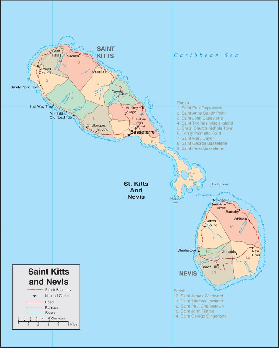 St Kitts Map Location   St Kitts Map 