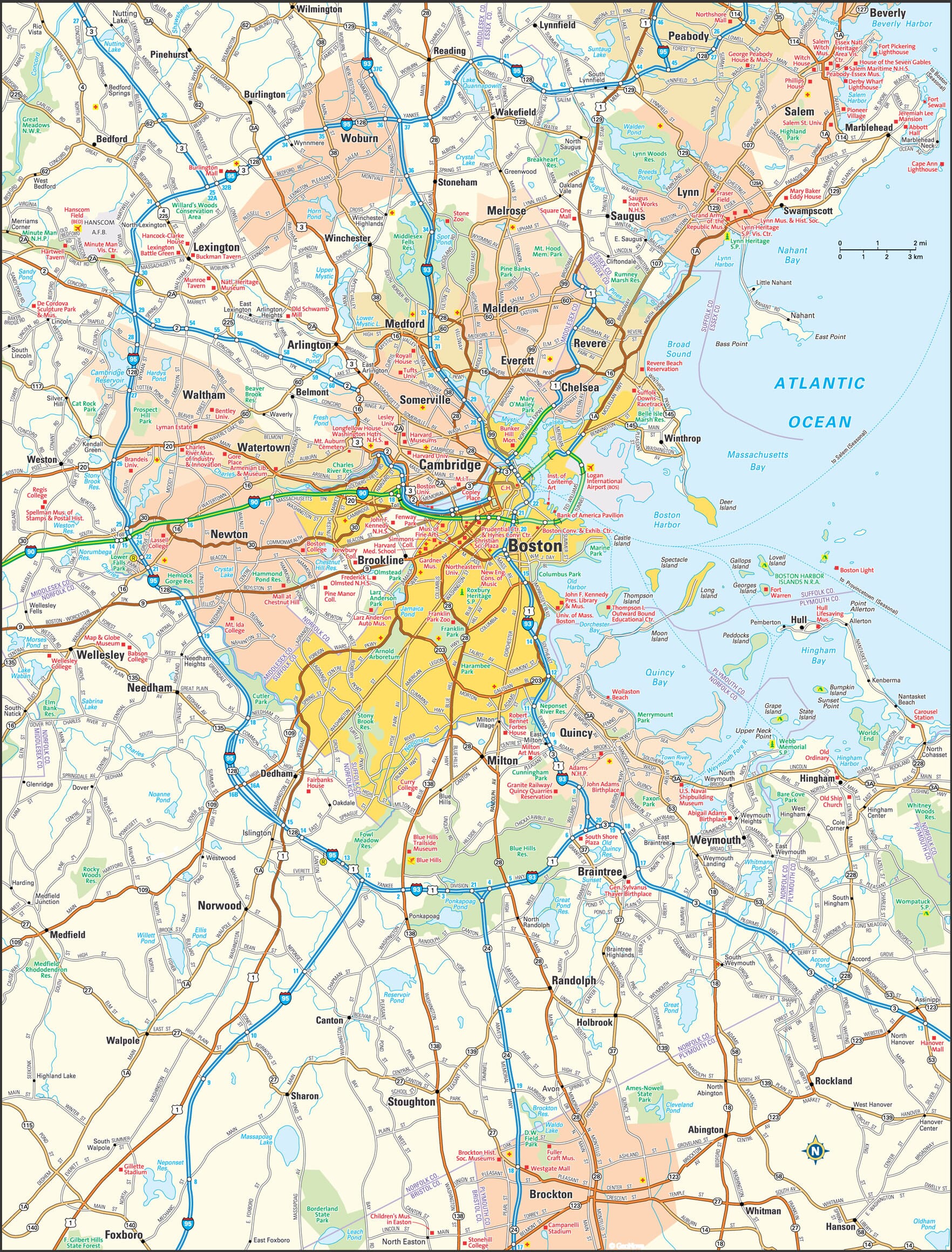 Central Boston Map