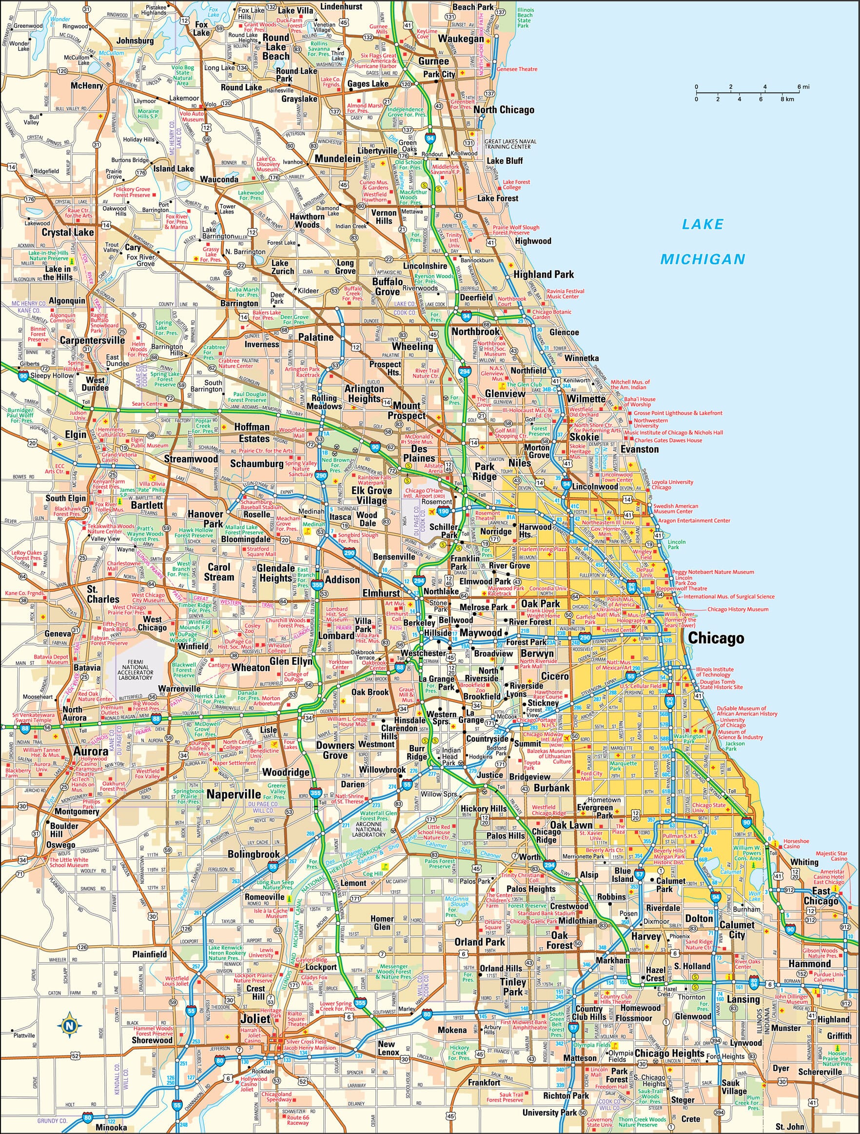 Chicago Area Map 1764 