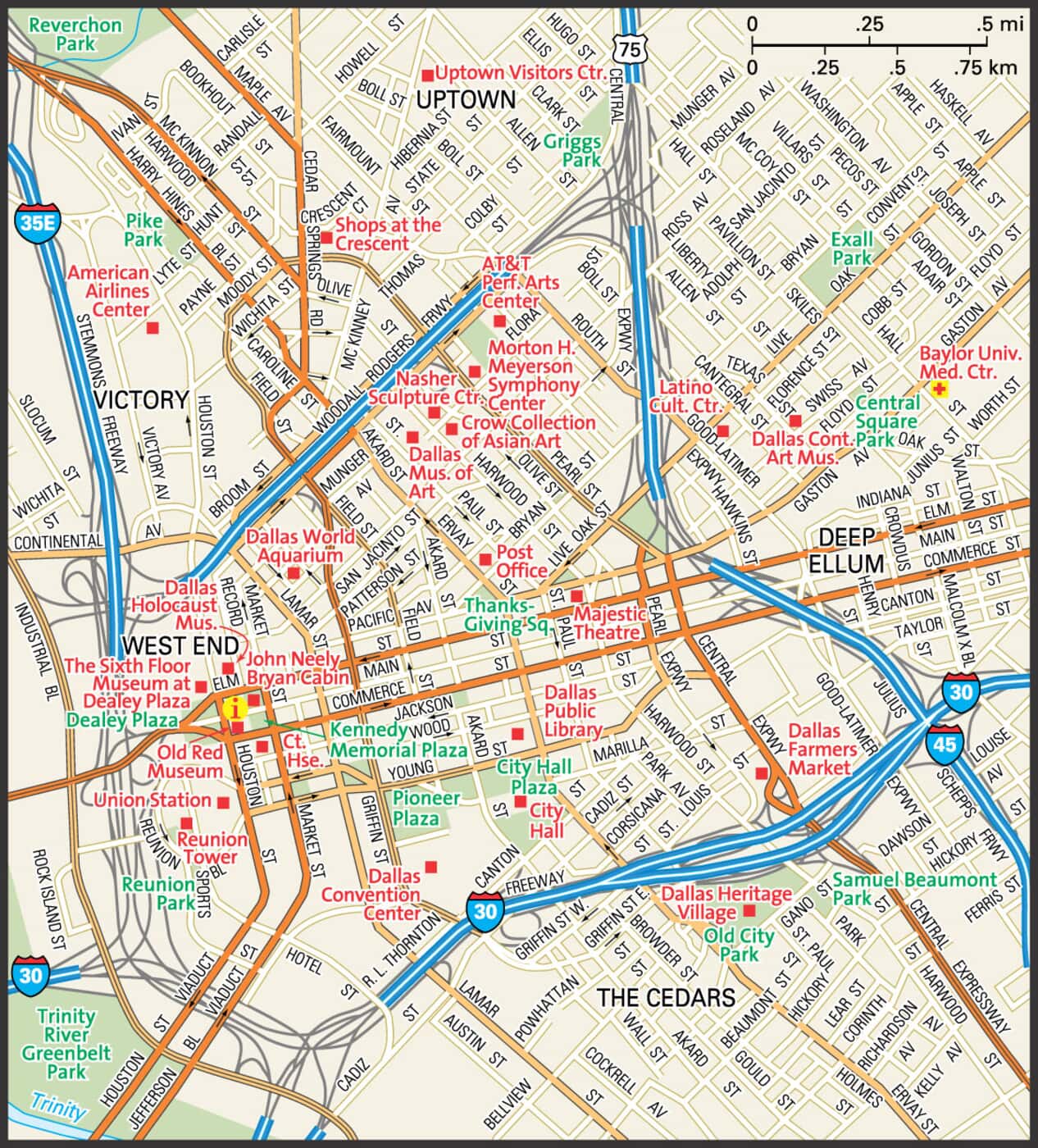Map Of Uptown Dallas Tx Boston Massachusetts On A Map