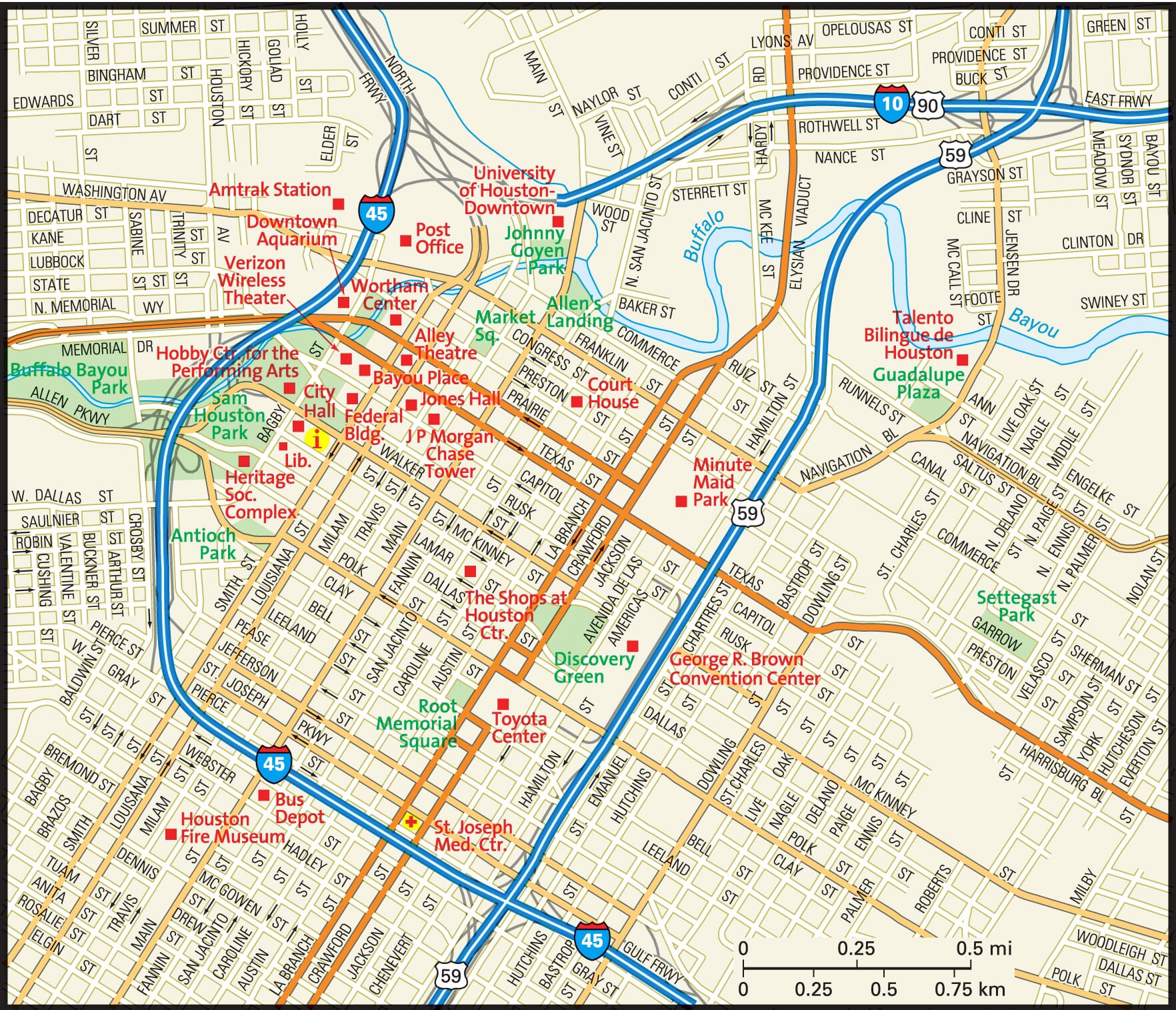 A Map Of Houston Texas - United States Map