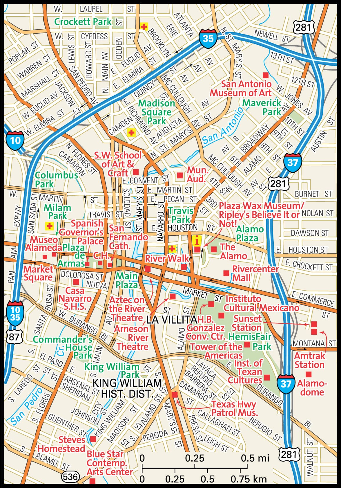 San Antonio Map Guide To San Antonio Texas
