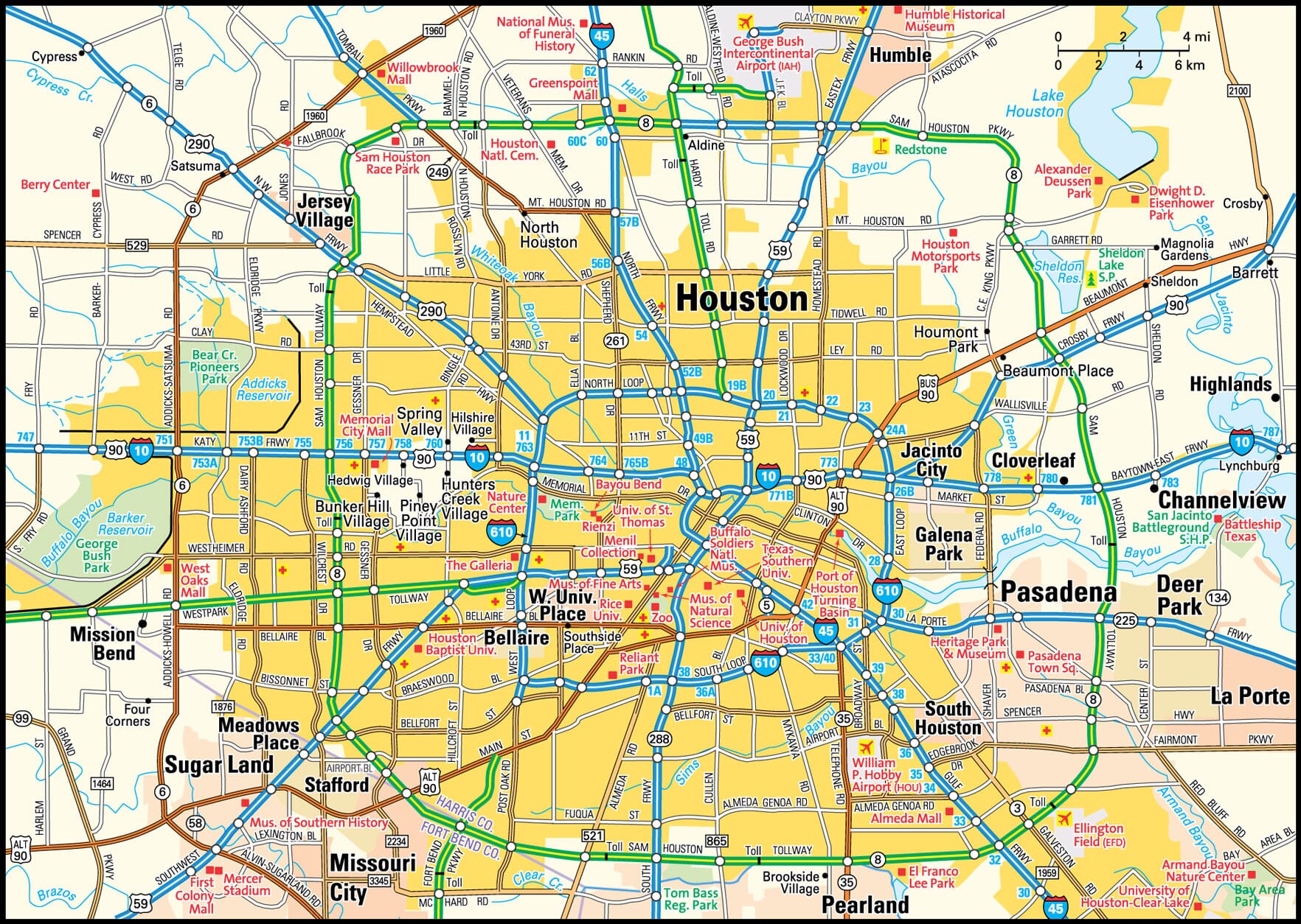 Houston Map Guide to Houston, Texas