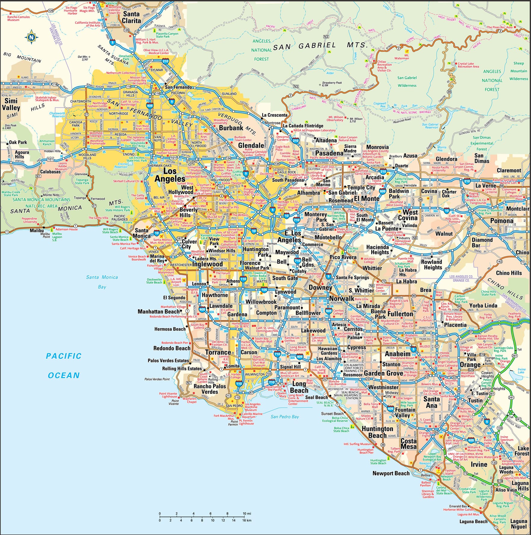 Álbumes 90+ Foto Mapa De Los ángeles California Y Sus Ciudades Lleno