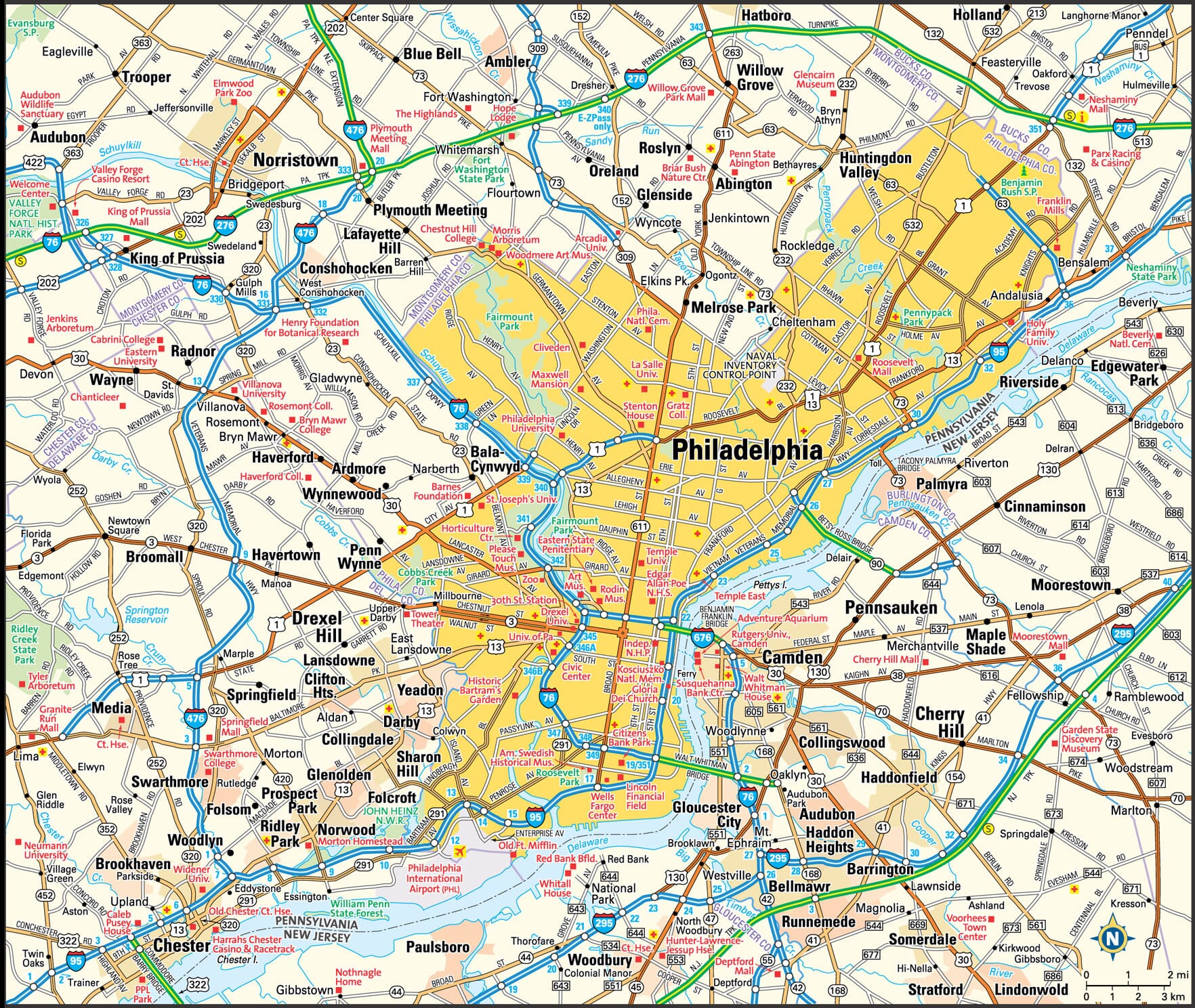 Philadelphia Map Guide To Philadelphia Pennsylvania 6221