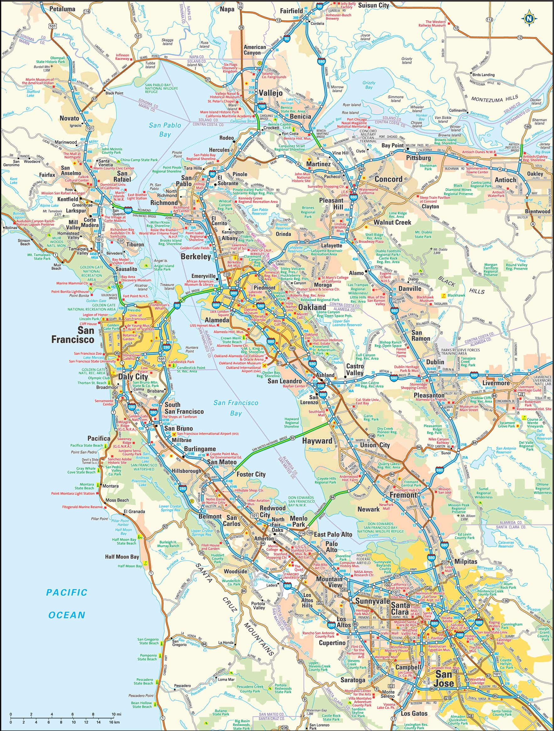 San Francisco Map - Guide to San Francisco, California