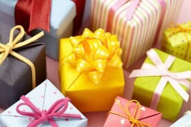 gifts in assorted gift boxes