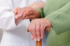 caring for an elderly person