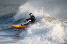 Wave Surfing in a Sea Kayak