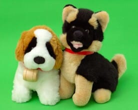 two plush toy dogs