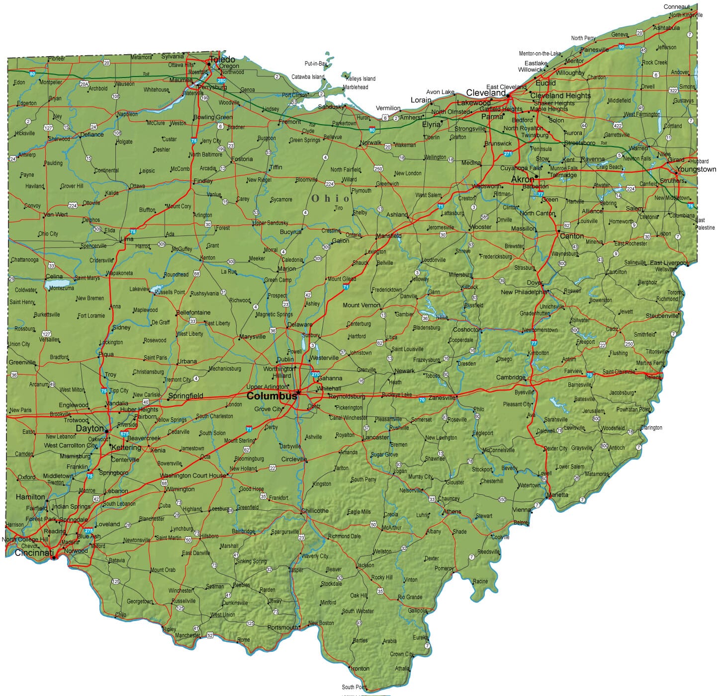 Ohio Toll Roads Map