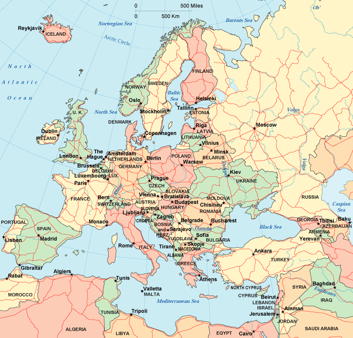 Map of Europe - Europe Maps and Geography