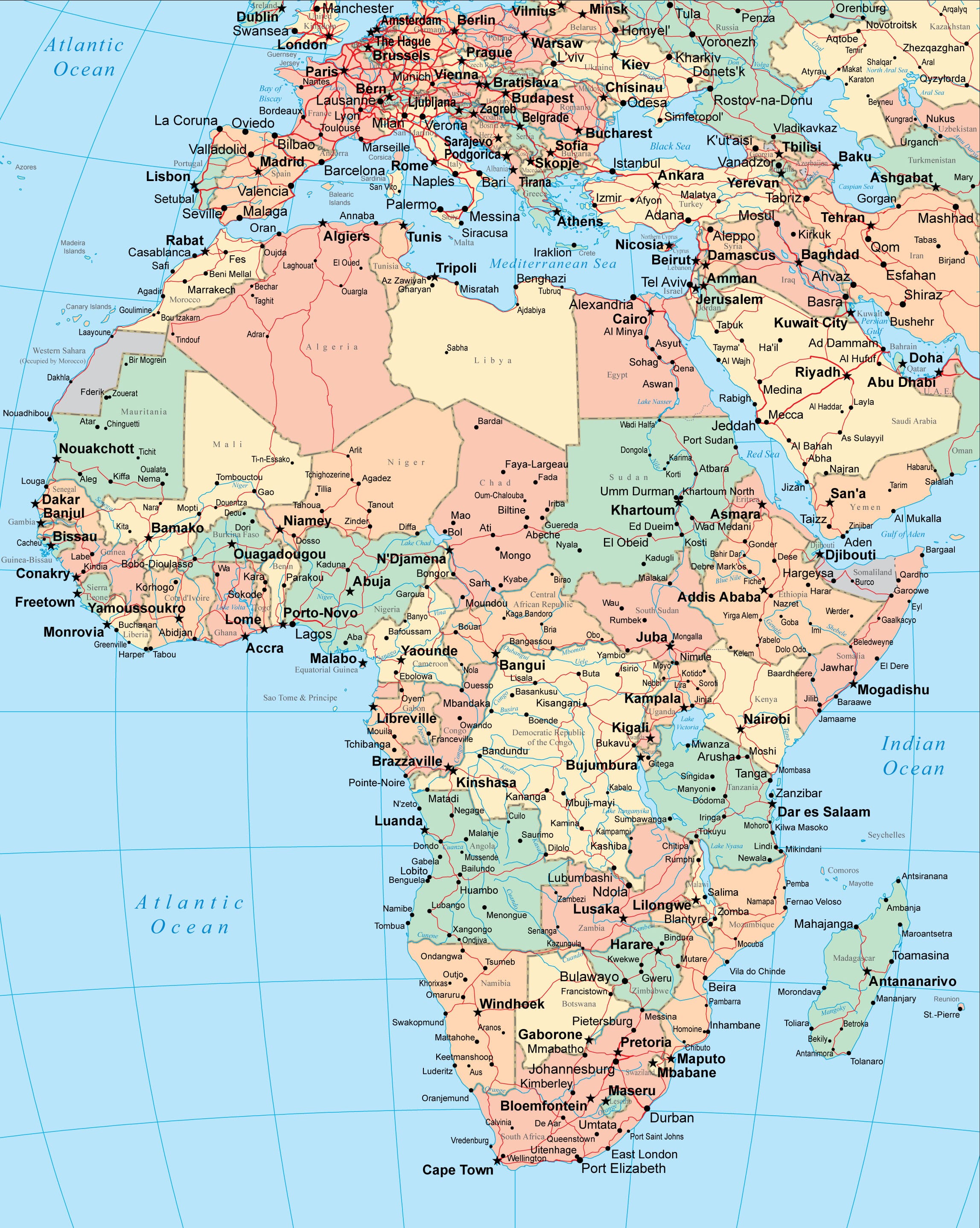 Map of Africa - Africa Maps and Geography