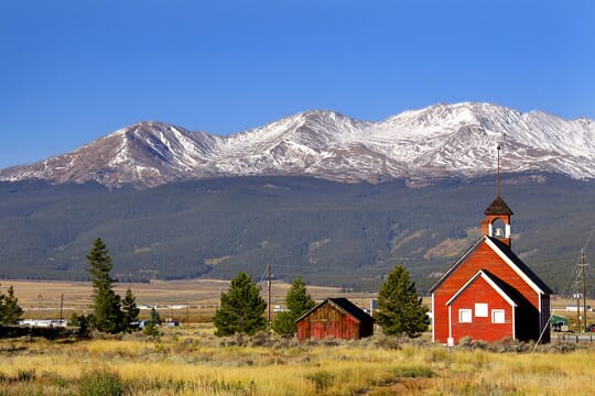 Historic School House in the Rocky Mountains of Colorado