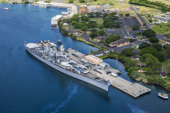 Missouri Battleship in Pearl Harbor, Honolulu, Hawaii