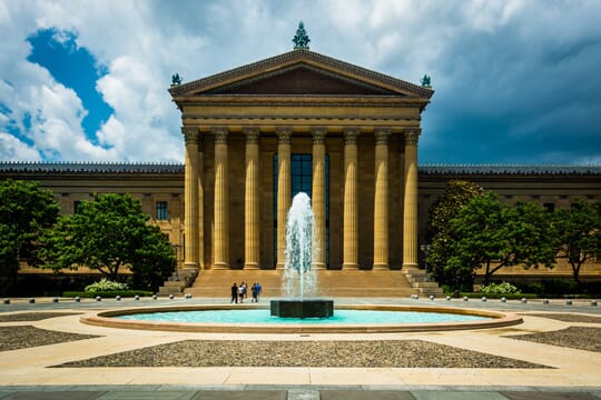 Philadelphia Museum of Art and Fountain in Philadelphia, Pennsylvania