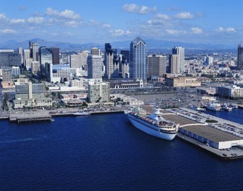 San Diego, California aerial view