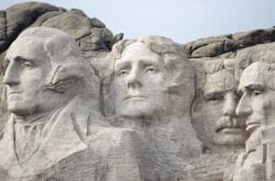 Mount Rushmore close-up