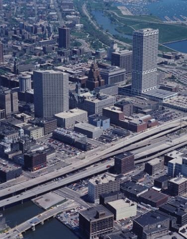 Milwaukee, Wisconsin aerial view
