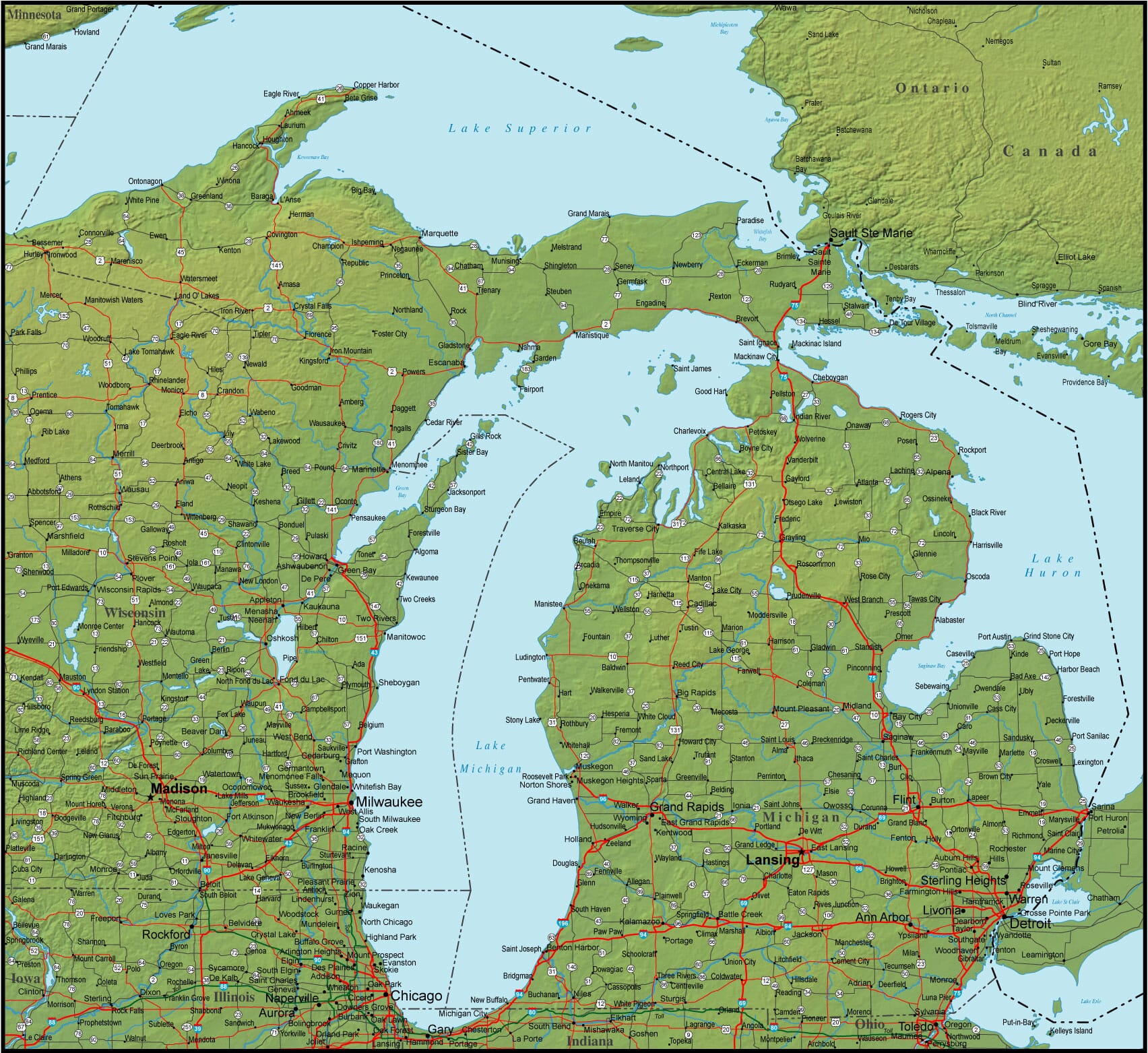 Штат мичиган на карте сша. Штат Мичиган на карте. Штат Мичиган карта с городами. Штат Мичиган на карте США С городами на русском языке.