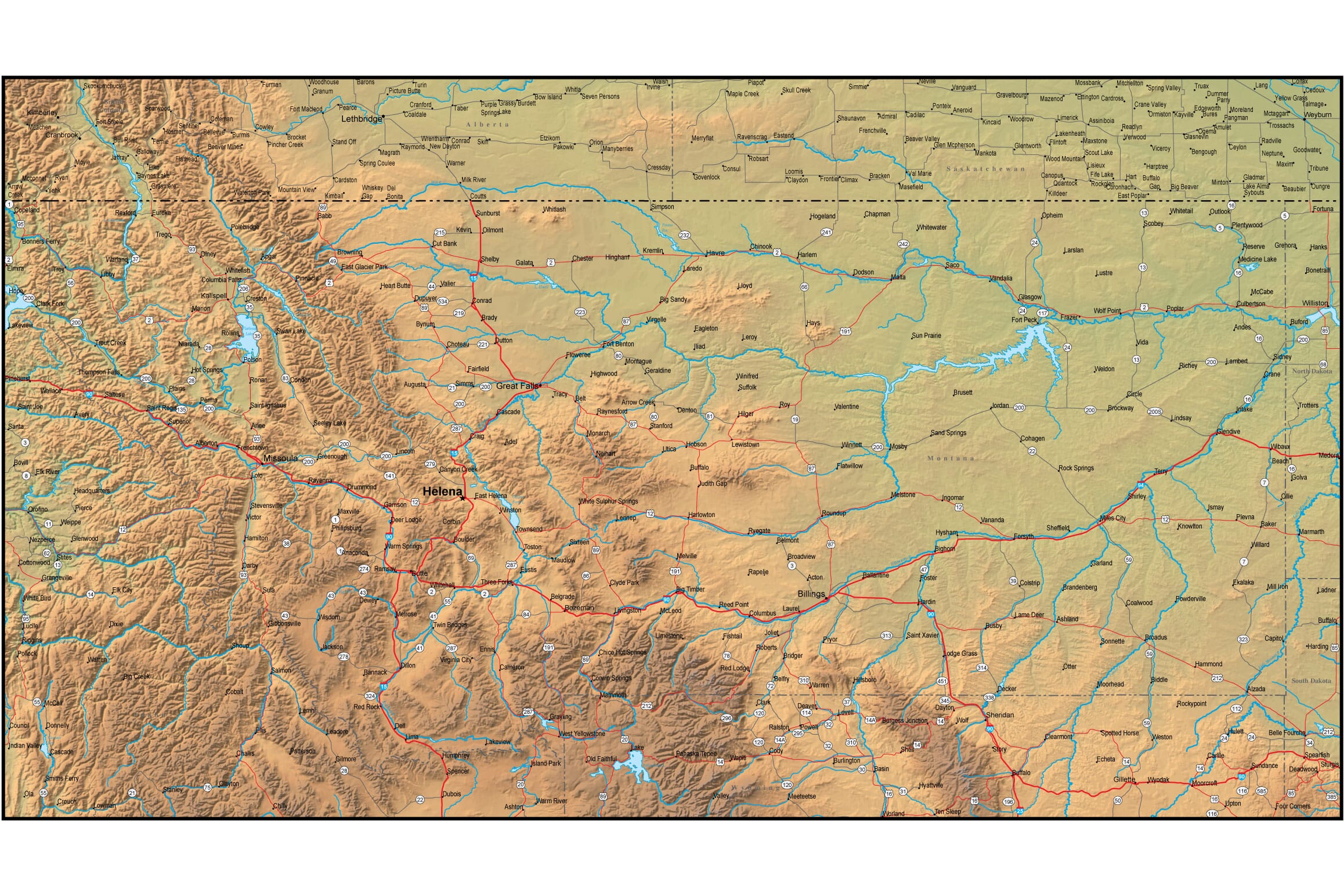 Montana regional map