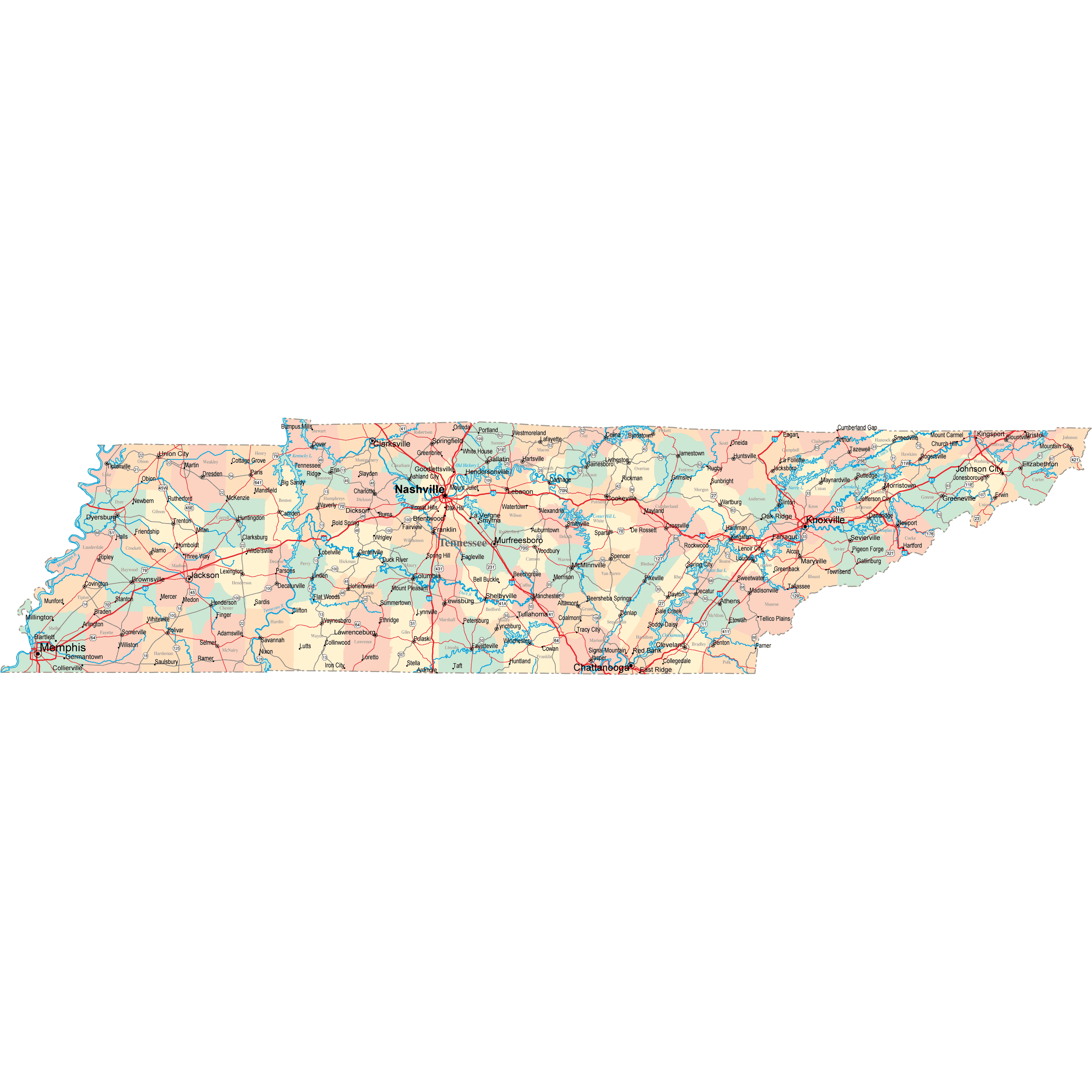 Map Of Tennessee Road Map – Get Latest Map Update