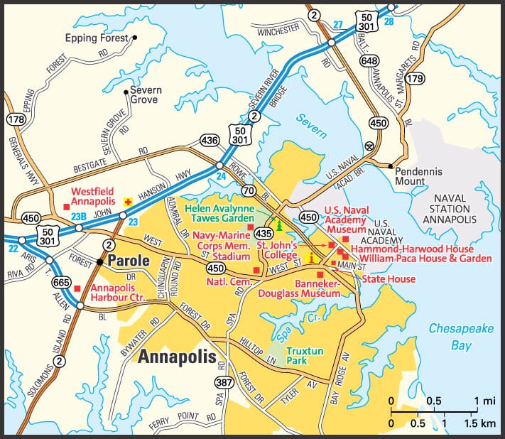 Annapolis, Maryland map