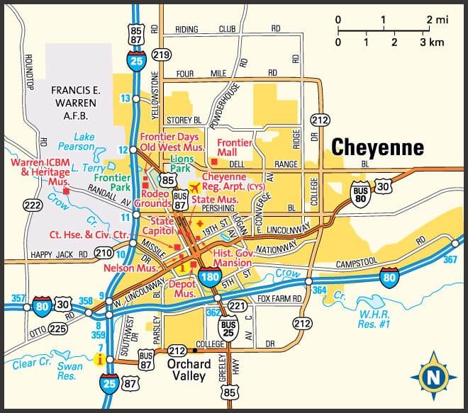 Cheyenne, Wyoming map