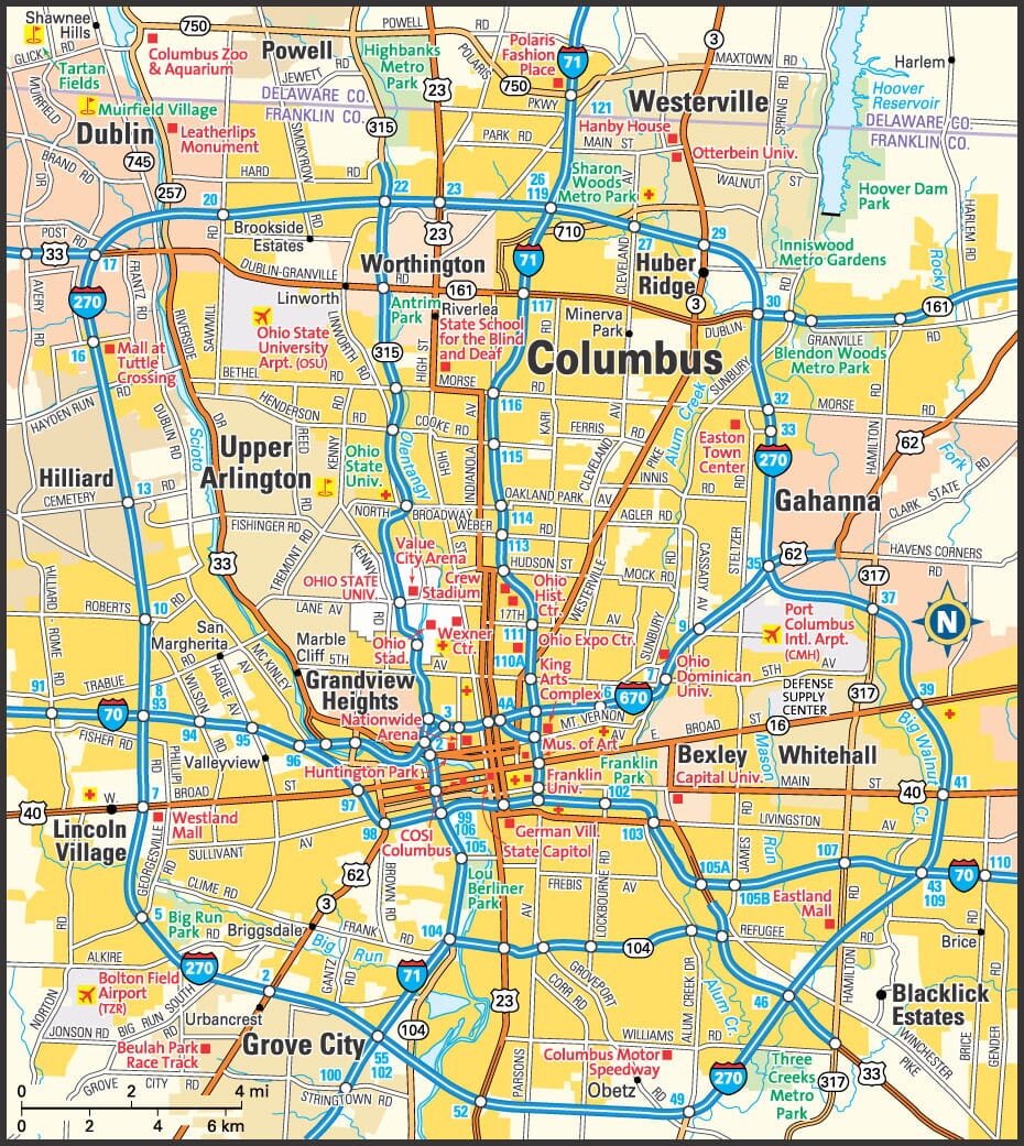 Ohio City Map Directory - Maps of Ohio Cities