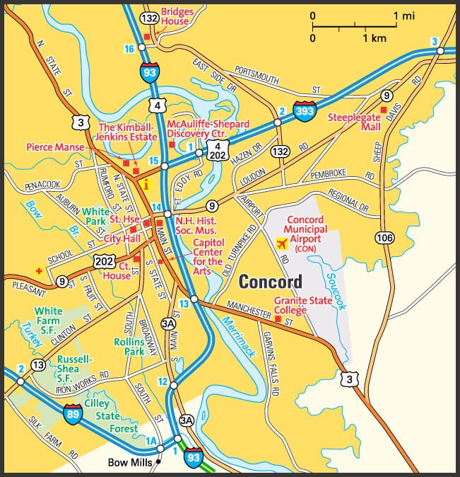 Concord, New Hampshire map