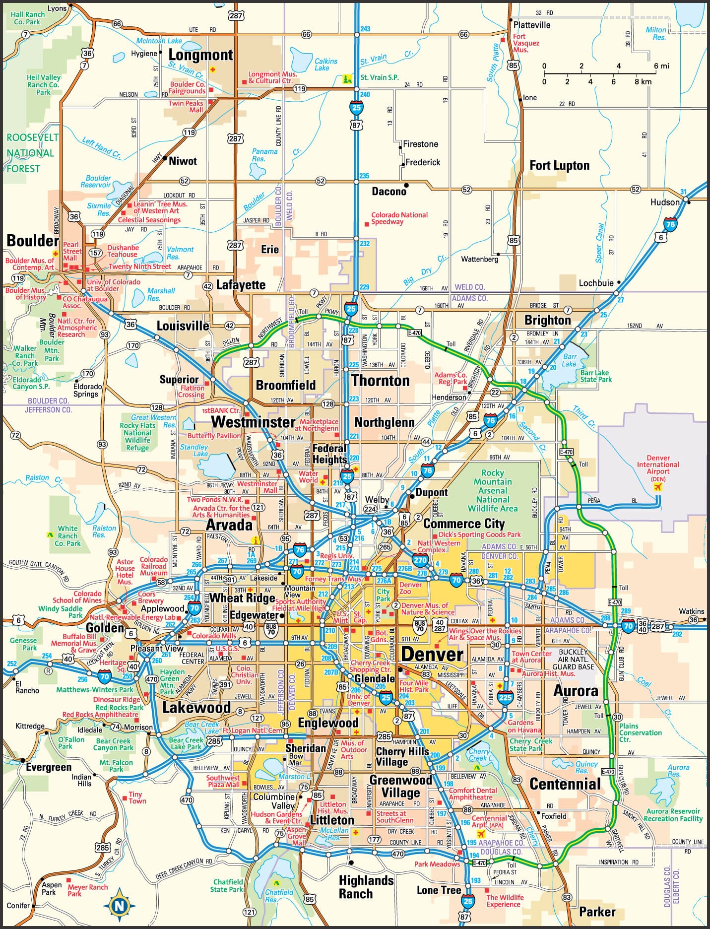 Colorado City Map Directory - Maps of Colorado Cities