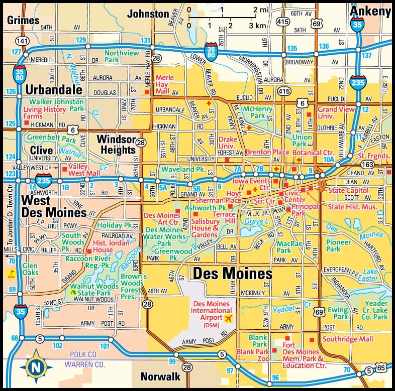 Iowa City Map Directory - Maps of Iowa Cities