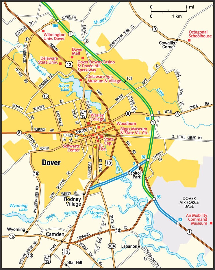 Delaware City Map Directory - Maps of Delaware Cities