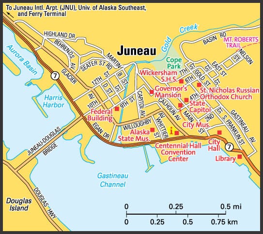 Juneau, Alaska map