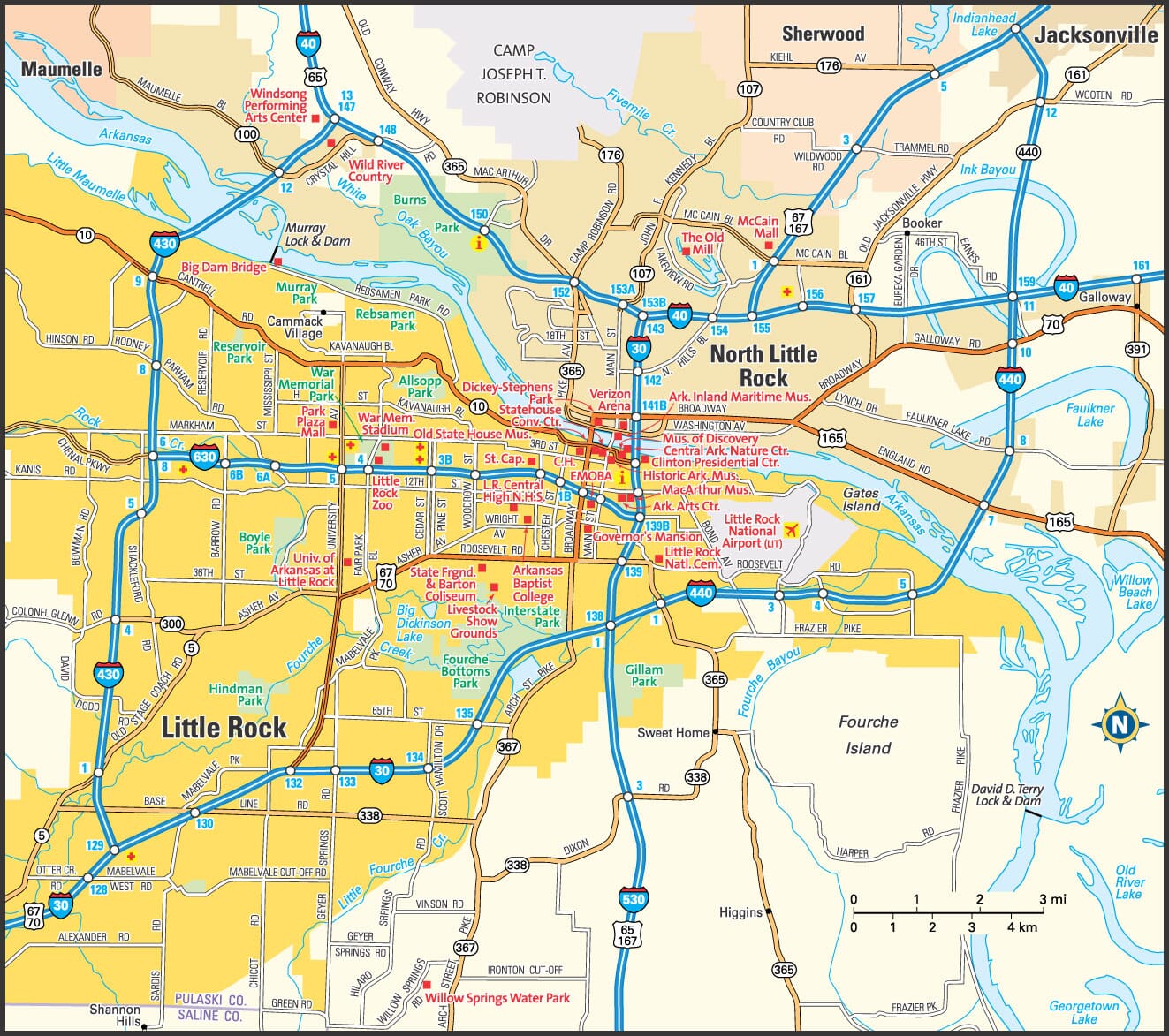 Arkansas City Map Directory - Maps of Arkansas Cities