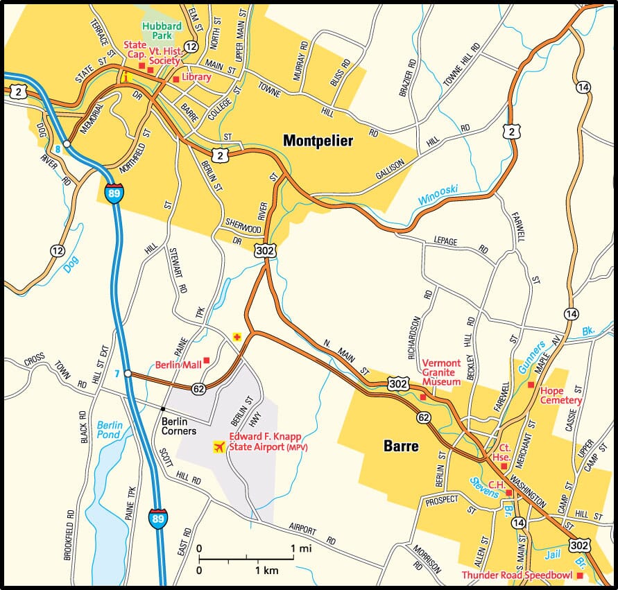 Vermont City Map Directory Maps of Vermont Cities