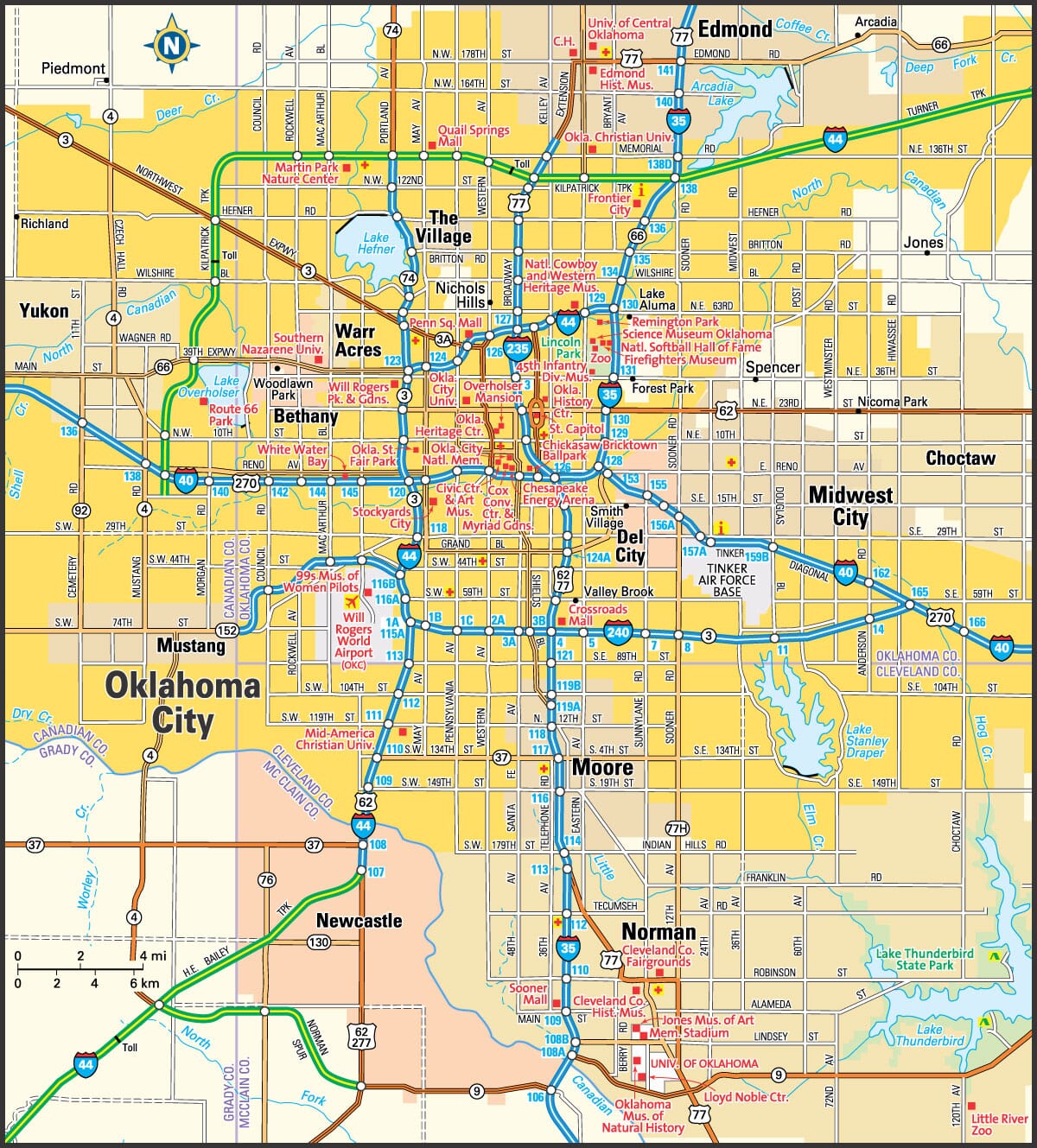 Oklahoma City Map Directory - Maps of Oklahoma Cities